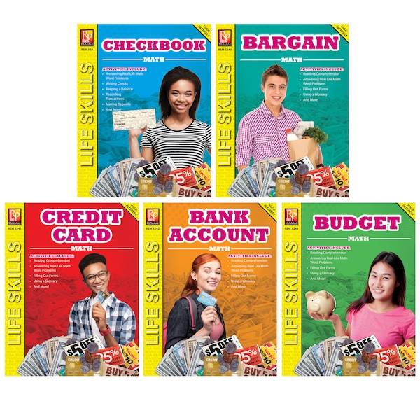 Remedia Publications Life Skills Math Series, Set of 5 5245 - main